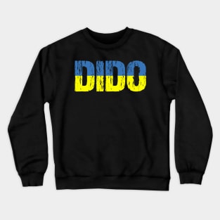 Dido Grandfather Distressed Ukrainian Flag Crewneck Sweatshirt